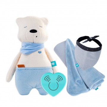 AKČNÝ SET SAM - Senzor spánku + deka UNI blue + nákrčník AKČNÝ SET SAM - Senzor spánku + deka UNI blue + nákrčník