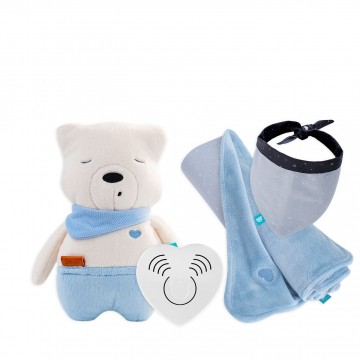 AKČNÝ SET SIMON + deka UNI blue + nákrčník AKČNÝ SET SIMON + deka UNI blue + nákrčník